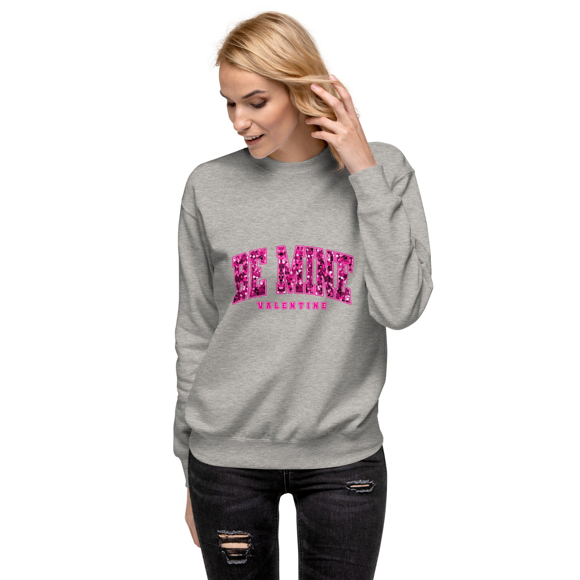 Be Mine Valentine "Faux" Sequin Sweatshirt